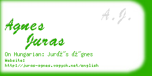 agnes juras business card